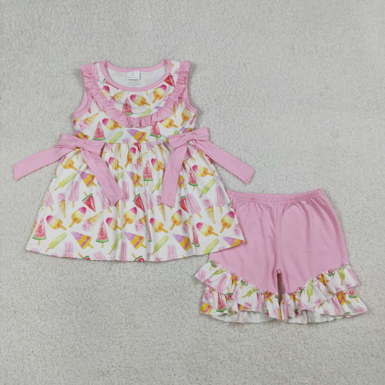 Summer Pink watermelon sleeveless Girls Set GSSO3067