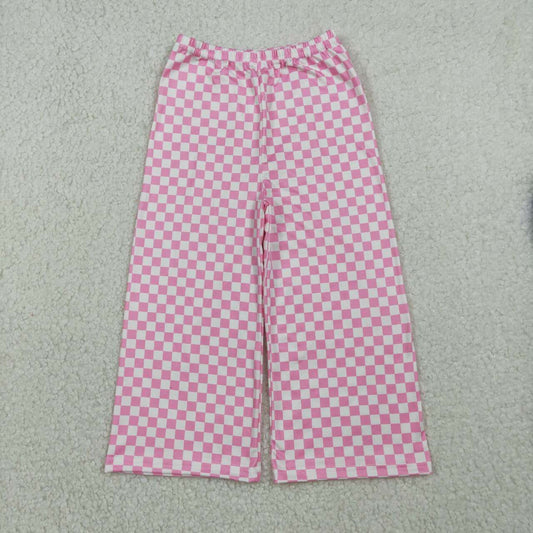 Pink Plaid Pants P1018