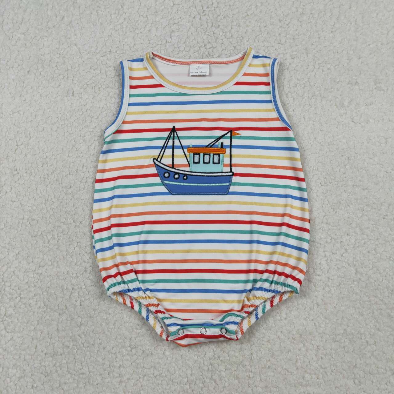 Colorful striped embroidered Baby Romper SR3733