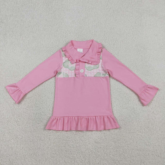 Pink golf Print Long Sleeve Pullover GT1402