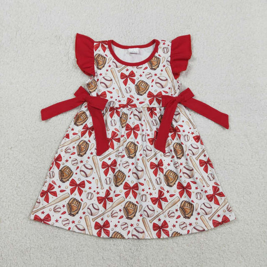 Baseball Short Sleeve Girls Dress GSD3455