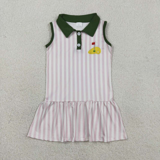 Golf Embroidery Girls Dress GSD3142