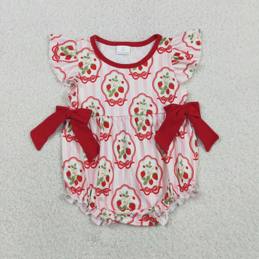 Strawberry bow Baby Romper SR3890