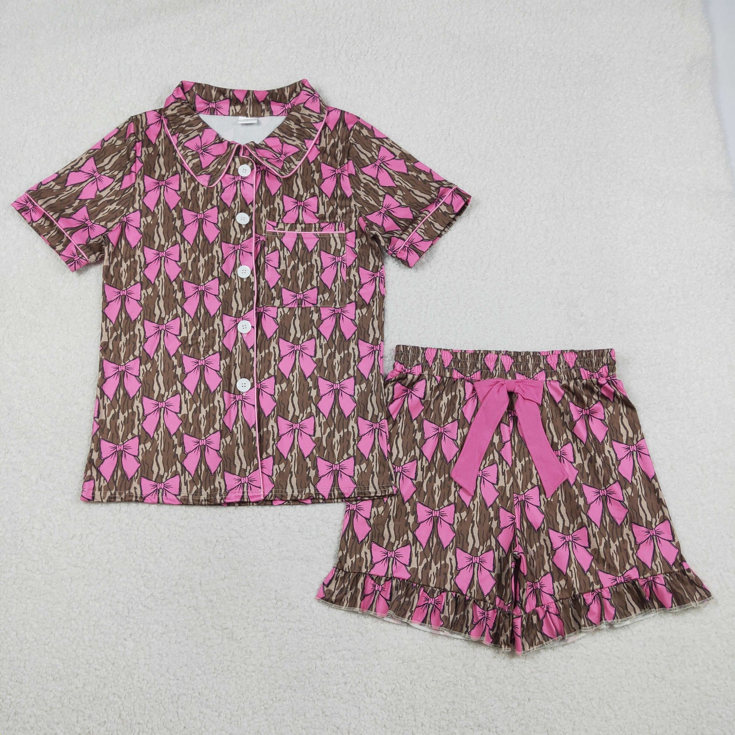 Adult Camo Bow short pajamas GSSO3137
