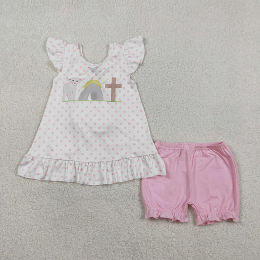 Pink Dots cross Girls Set GSSO3018