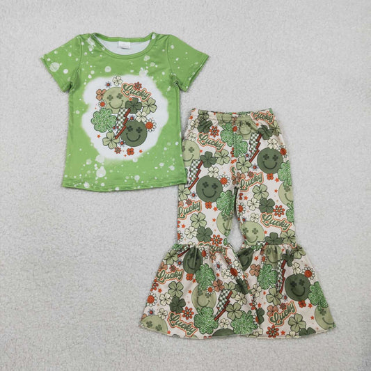 st patrick day Smile Bell Pants Girls Set GSPO1876