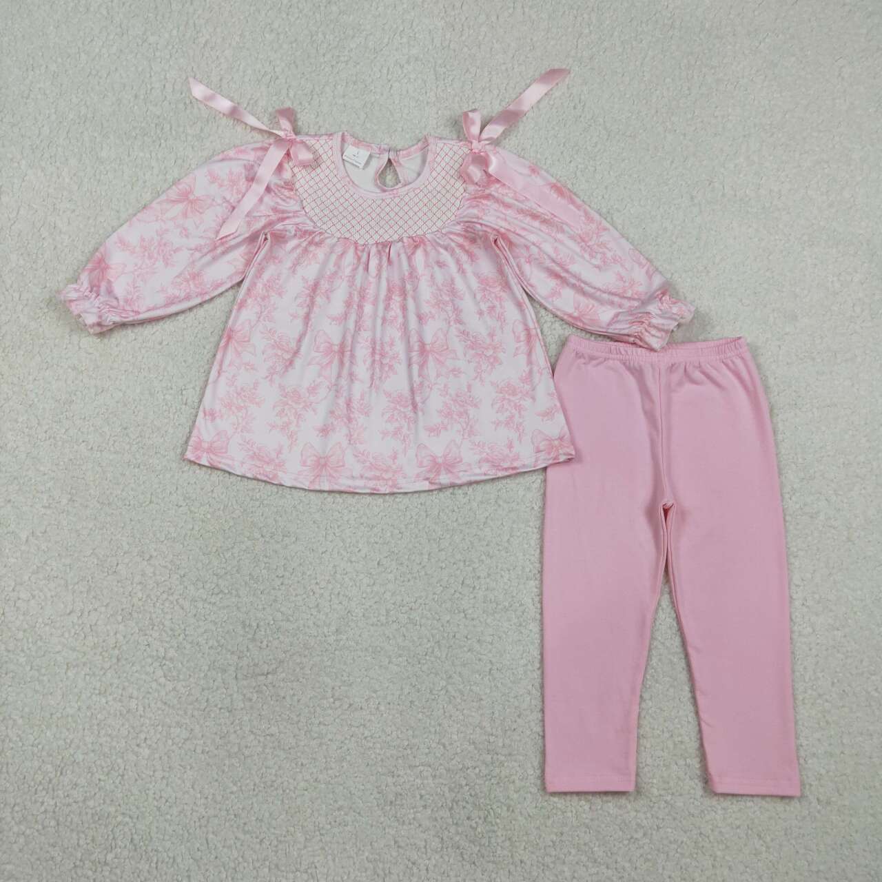 Pink embroidered Long sleeve Girls Set GLP3285