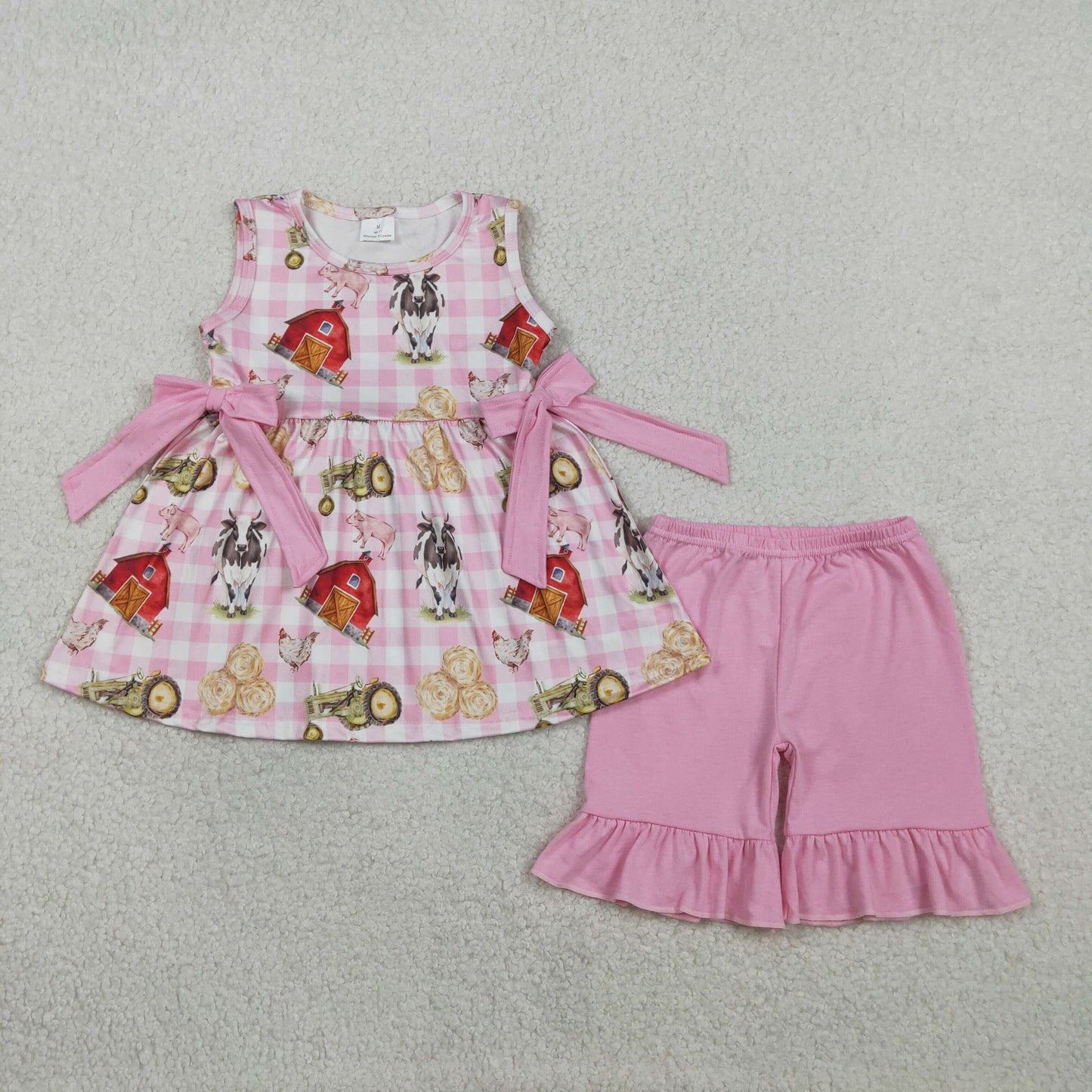 Farm Animals Sleeveless Girls Set GSSO3100
