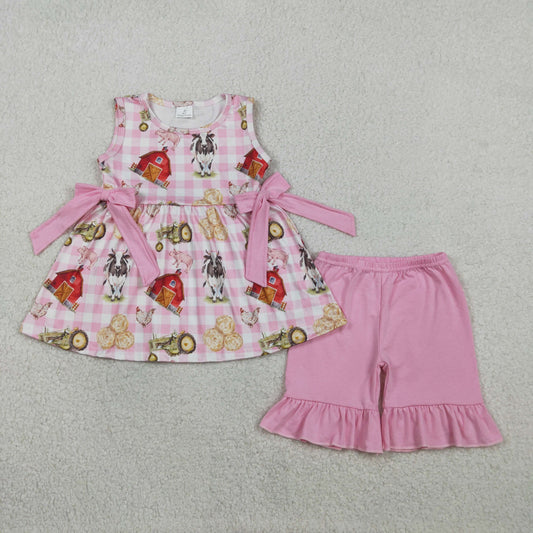 Farm Animals Sleeveless Girls Set GSSO3100