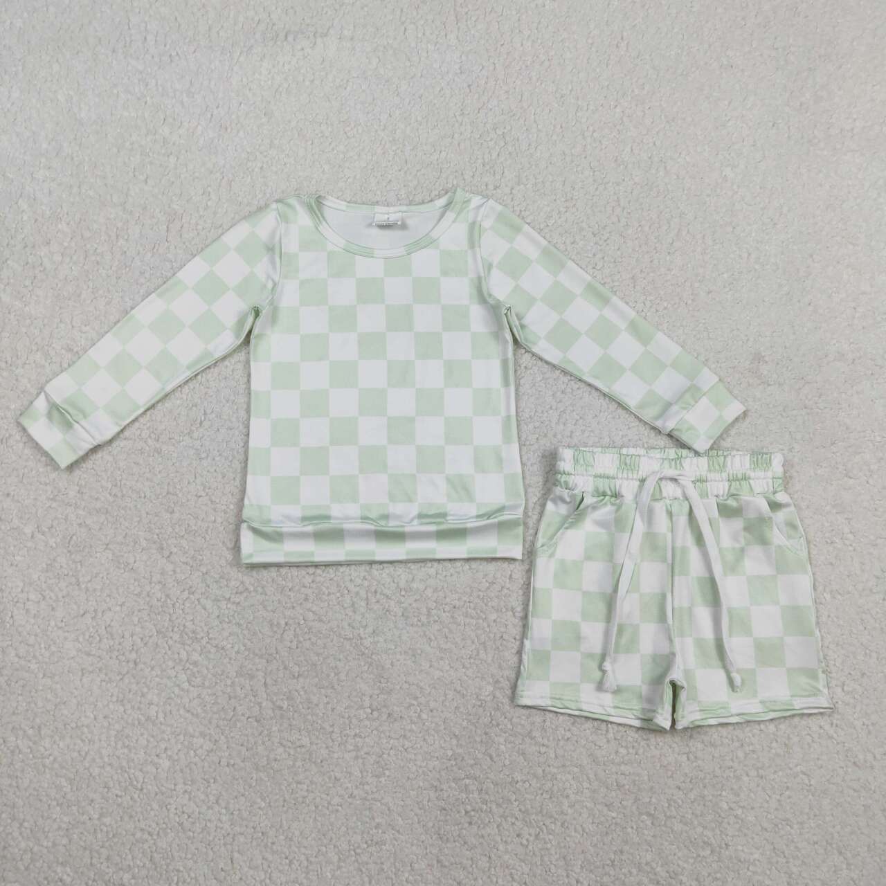 Plaid long sleeve Boy Set GLS0086