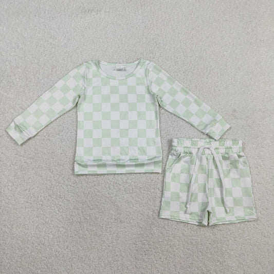 Plaid long sleeve Boy Set GLS0086