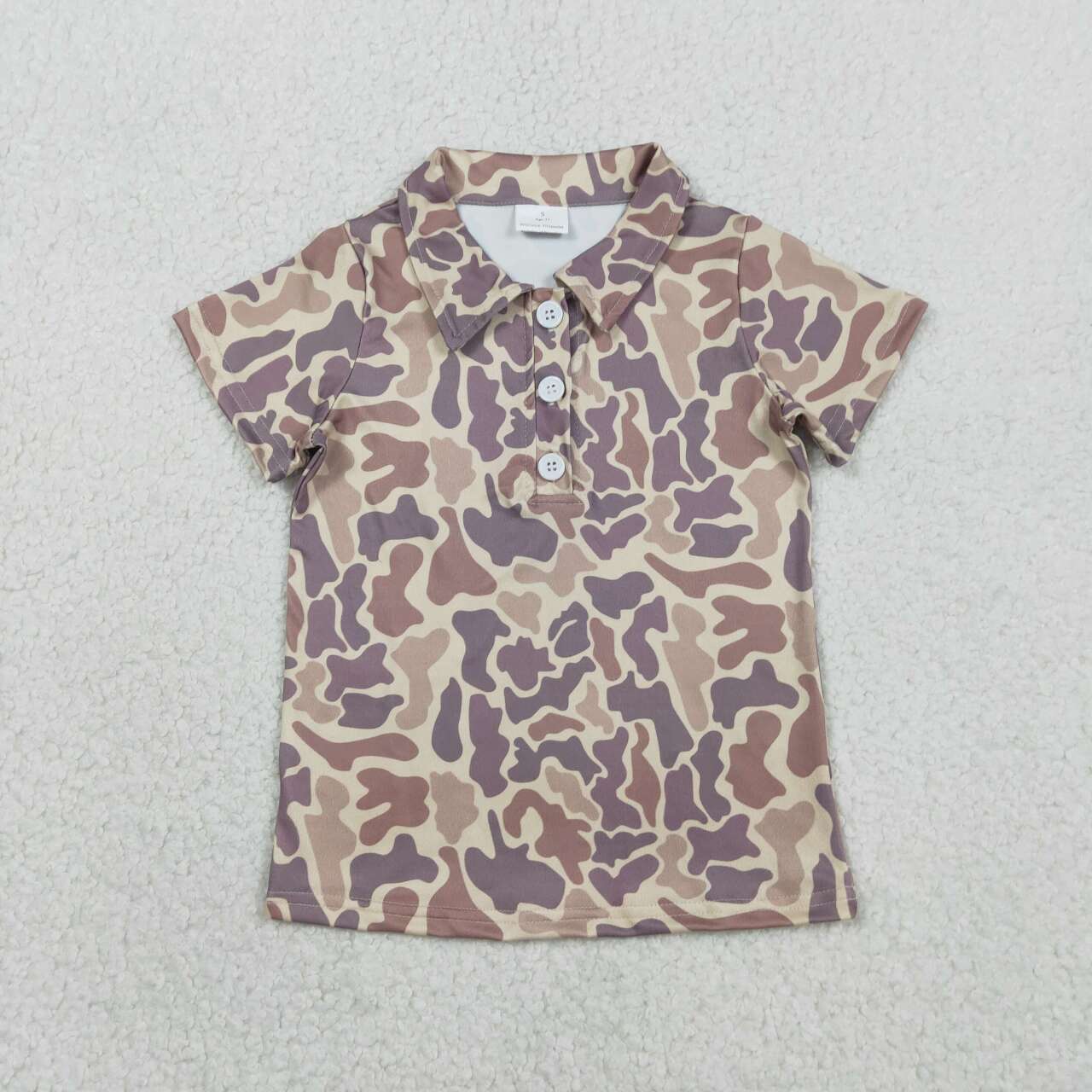 Camo print with Button short sleeve Shirt BT1701