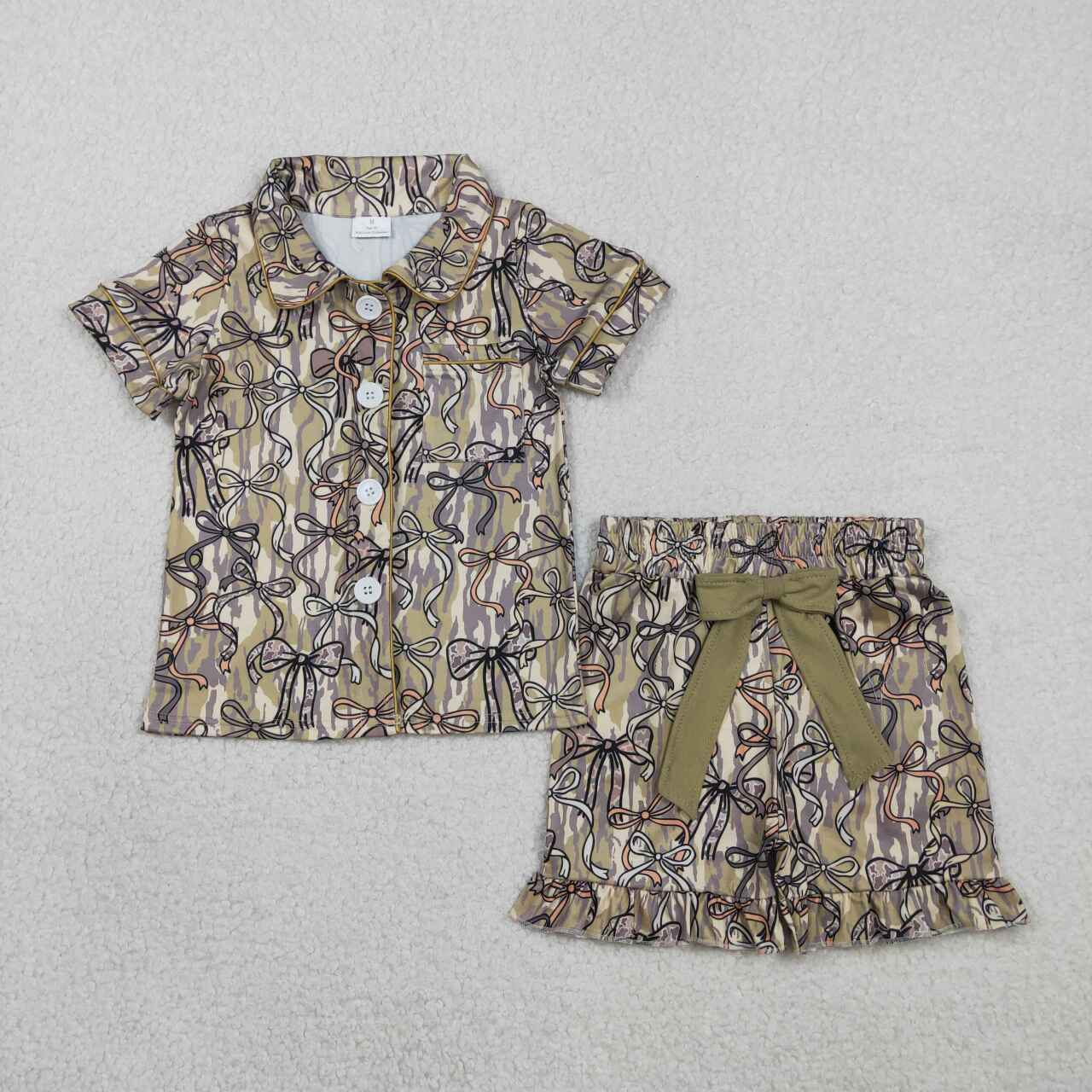Adult Camo Bow short pajamas GSSO3126