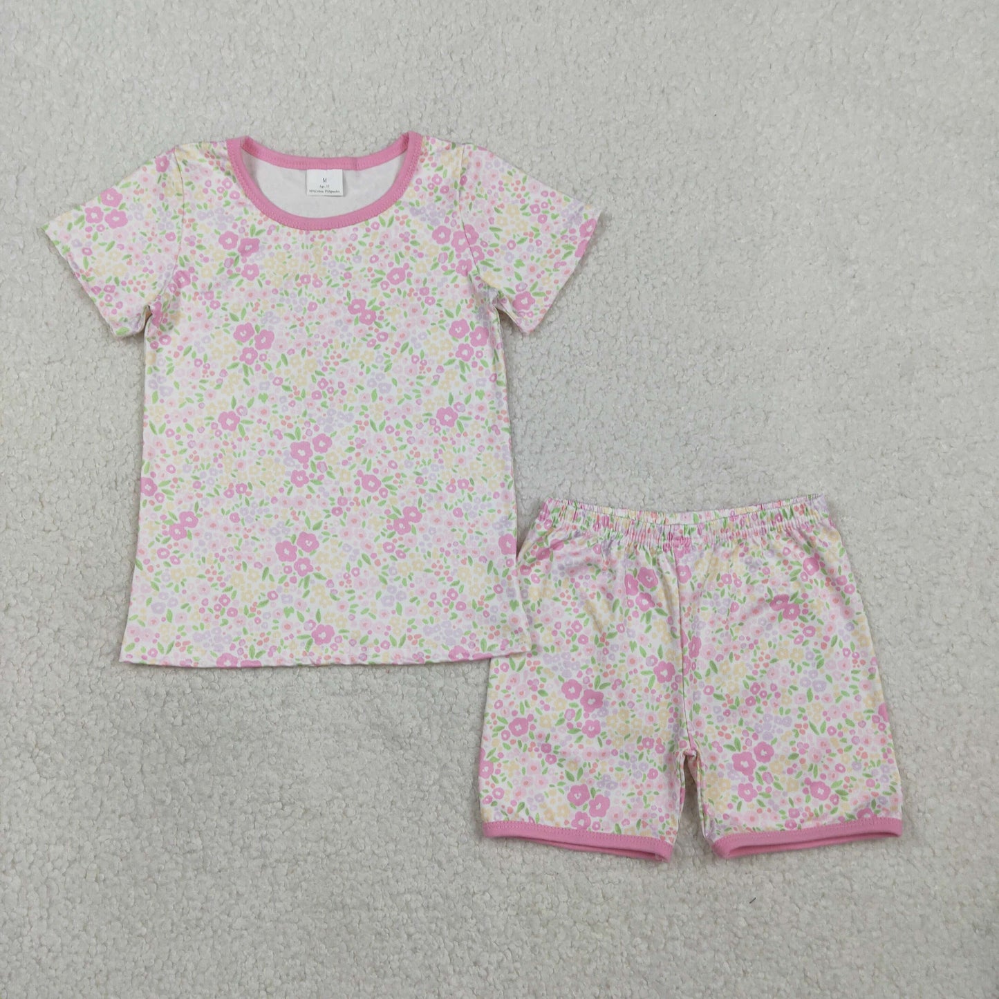 flower Short Sleeve Girls Set GSSO3129