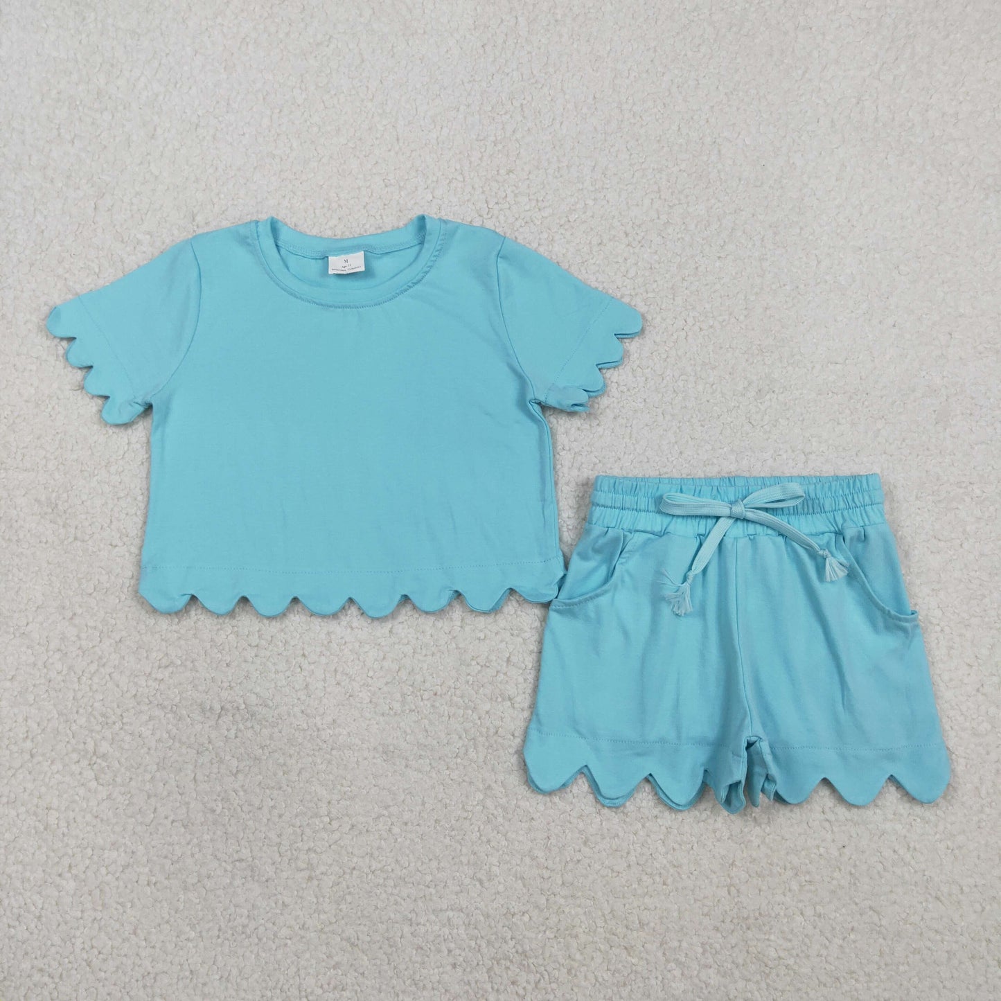 Blue Short Sleeve Girls Set GSSO3180