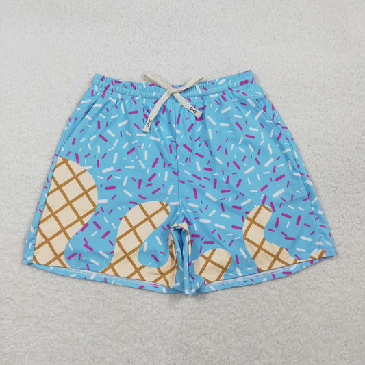 Adult Baseball Ice cream Men's swim trunks SO578