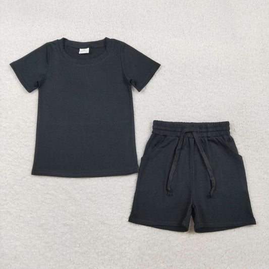 Black Short Sleeve Girls Set BSSO1889