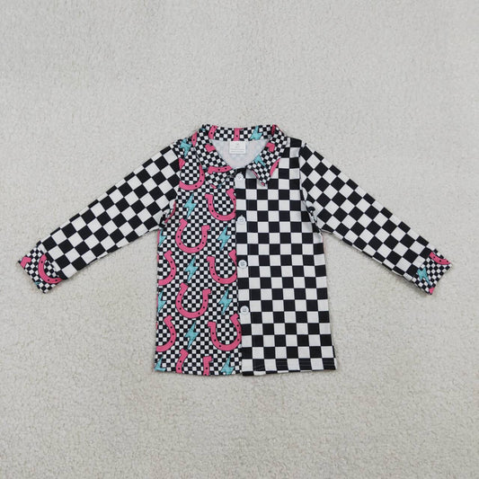 western Plaid Long Sleeve Top GT1509