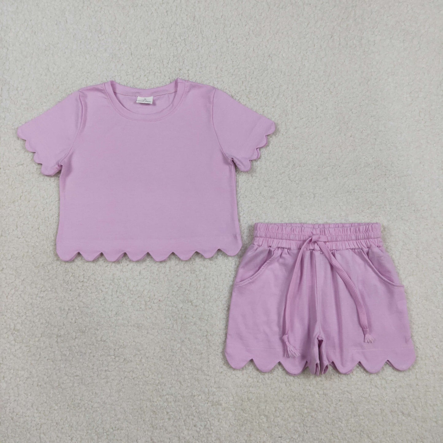 Purple Short Sleeve Girls Set GSSO3173