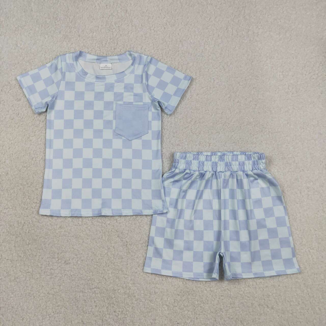 Plaid Short Sleeve Boy Set BSSO1753