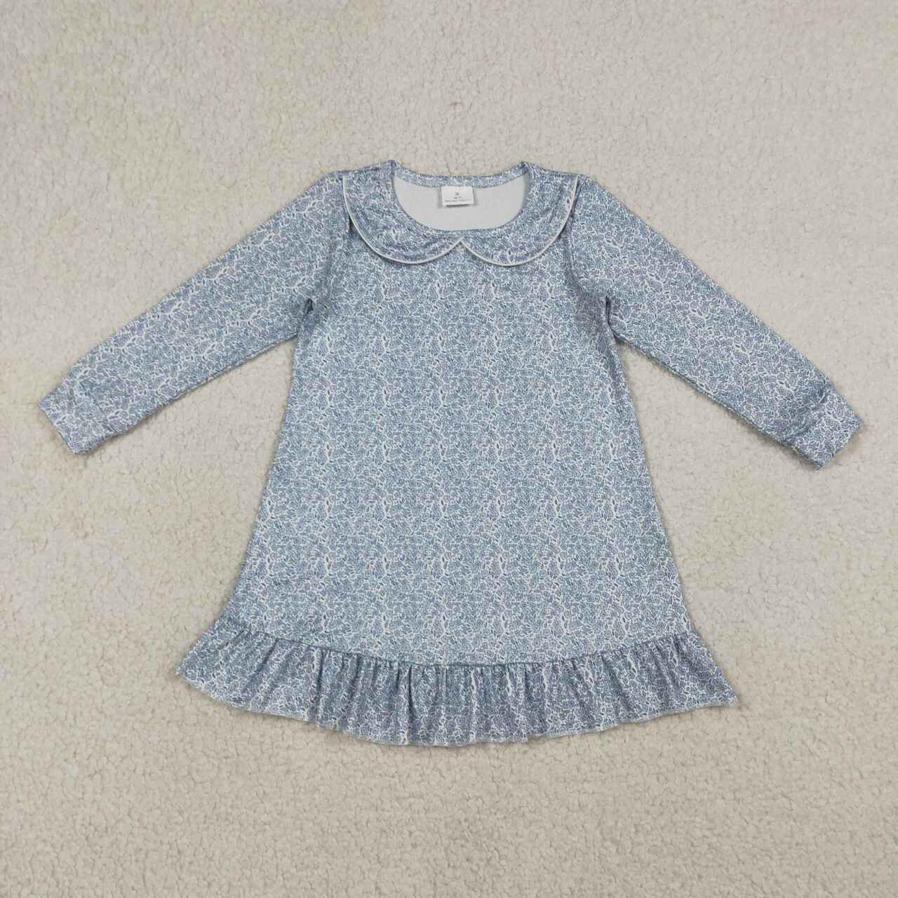 flower Long Sleeve Girls Dress GLD1424