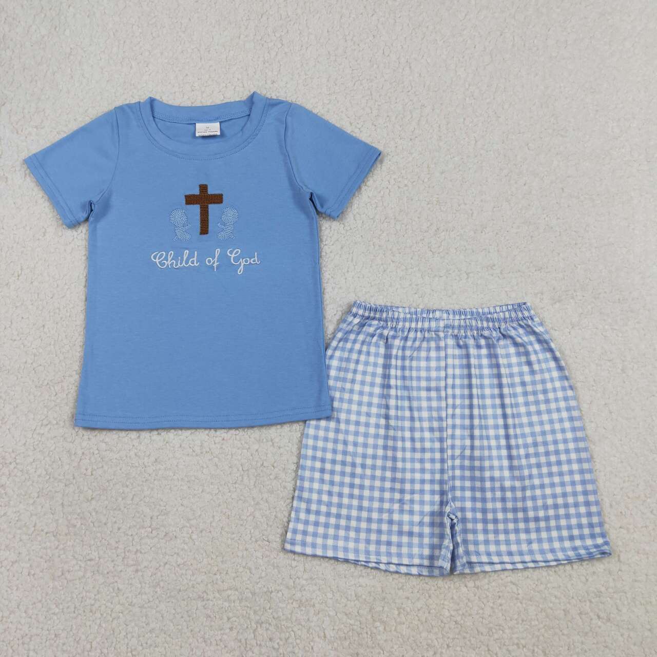 Easter Cross Embroidery Outfit Set BSSO1714