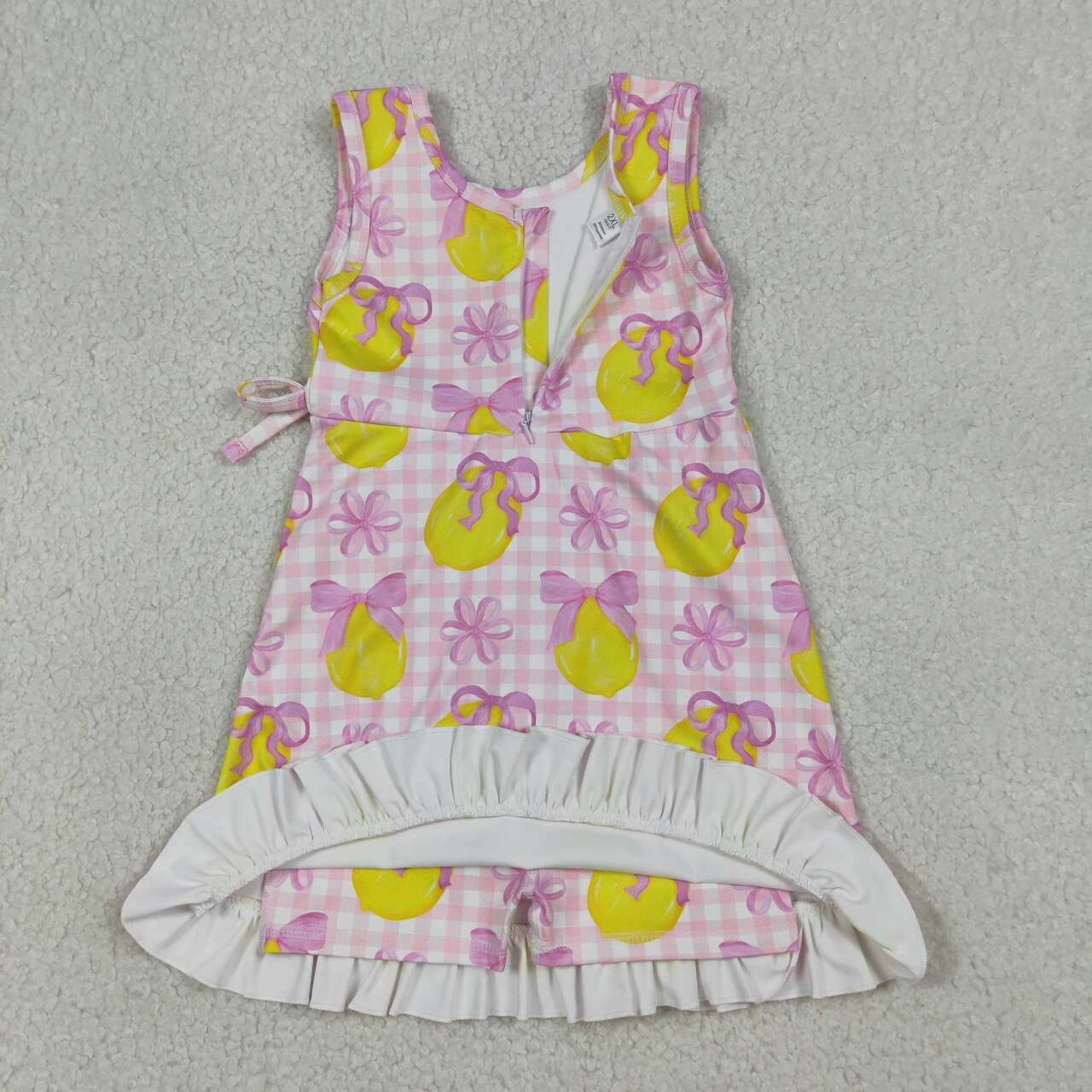 lemon With Bows Athletic Girls Dress GSD3683