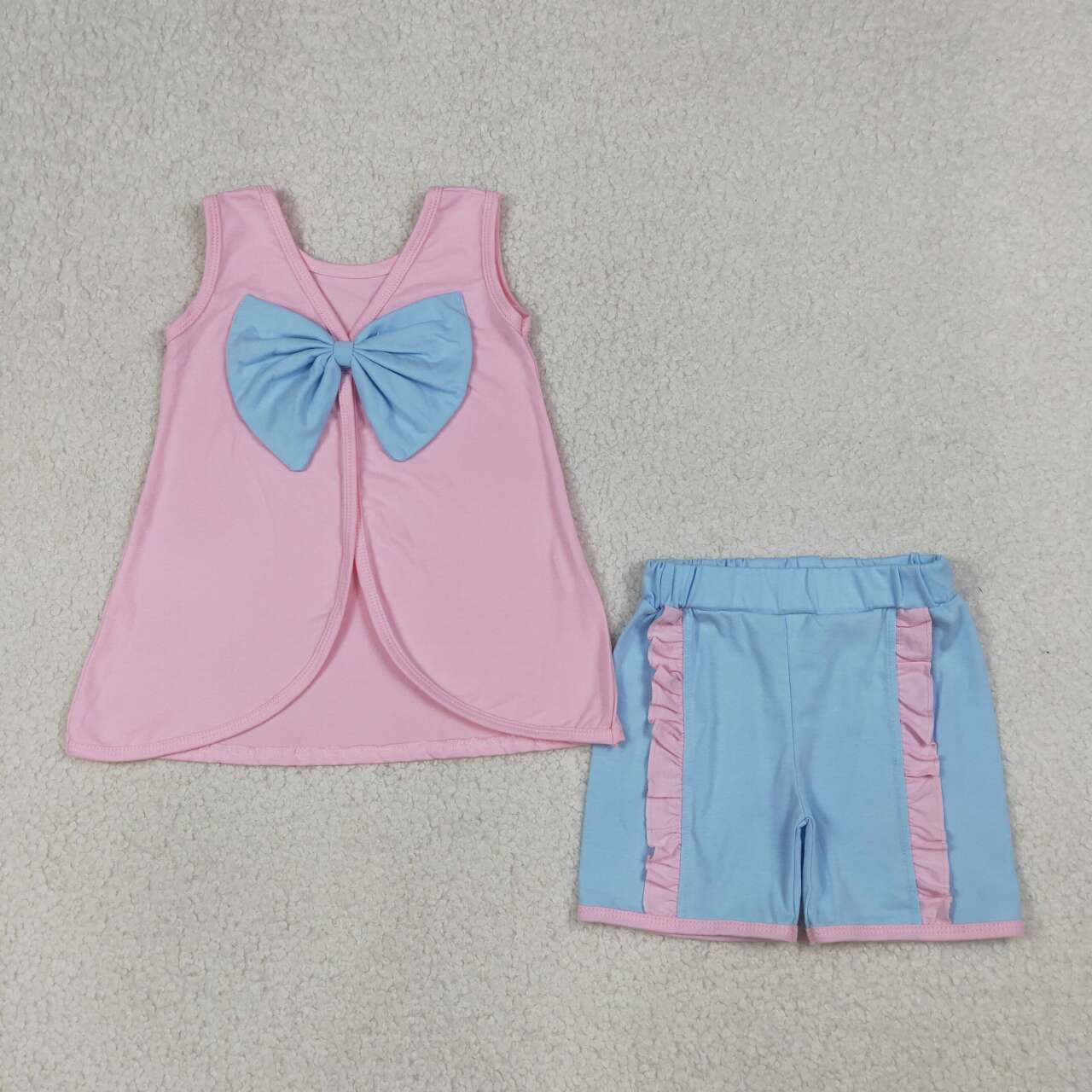 Girls' Sleeveless Pink Summer Outfit GSSO3462