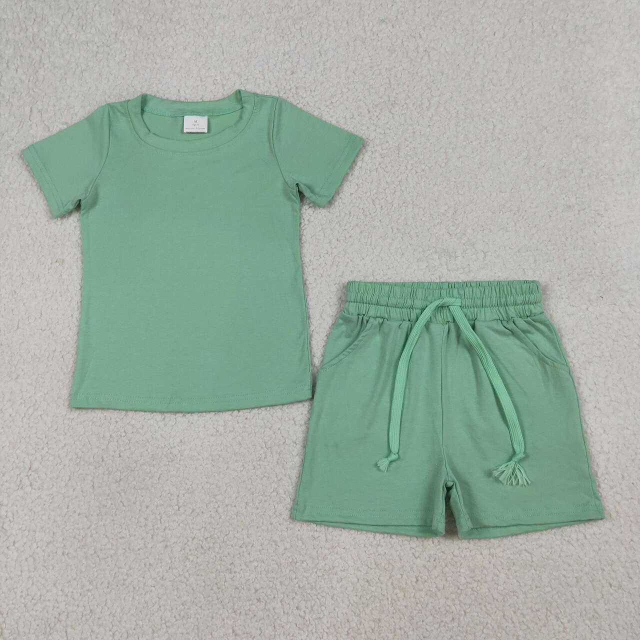 Green Short Sleeve Kids Set BSSO1886
