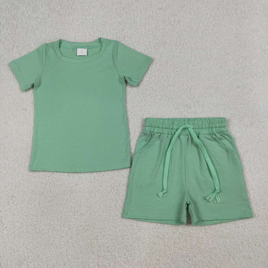 Green Short Sleeve Kids Set BSSO1886