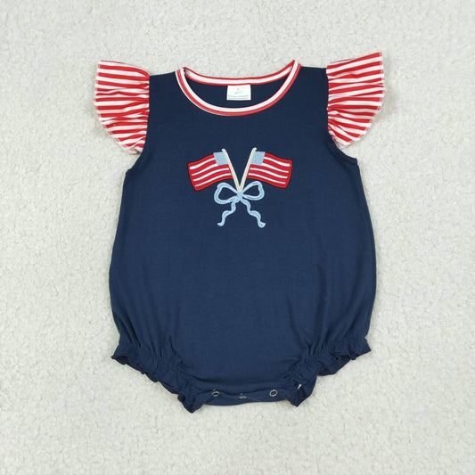 July Of 4th Embroidered Baby Romper SR3903