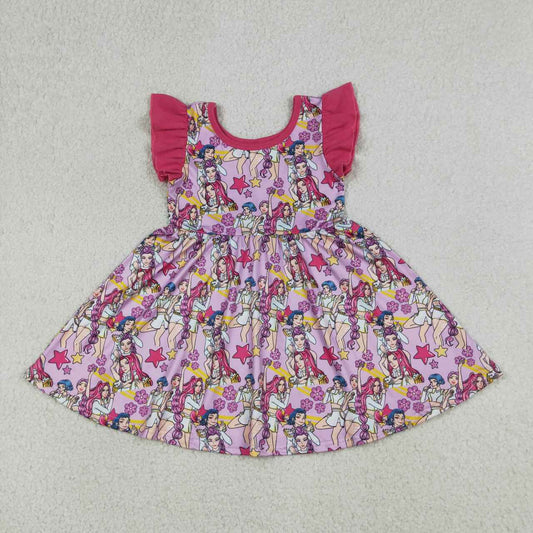 Cartoon Short Sleeve Girls Dress GSD3273