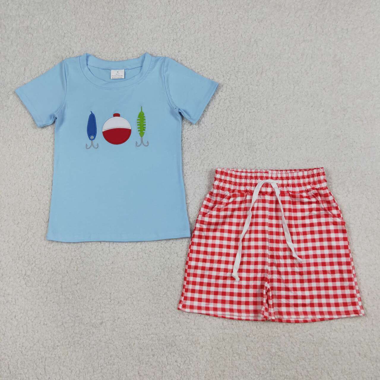 Blue Fish Embroidery Boy Set BSSO1699