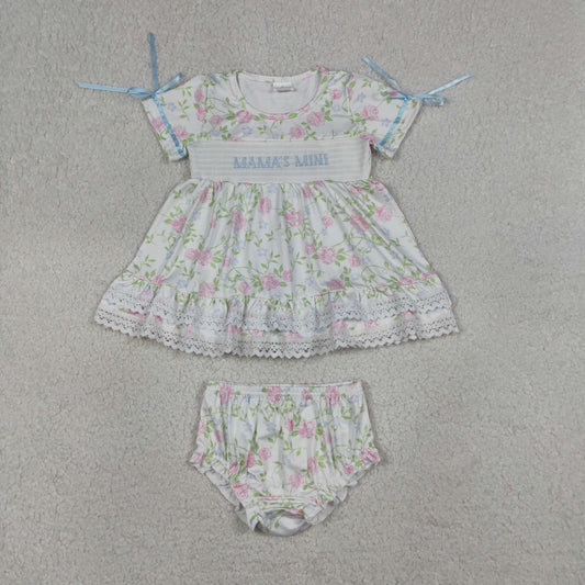 flower Embroidery MAMA'S bummies outfit GBO0498