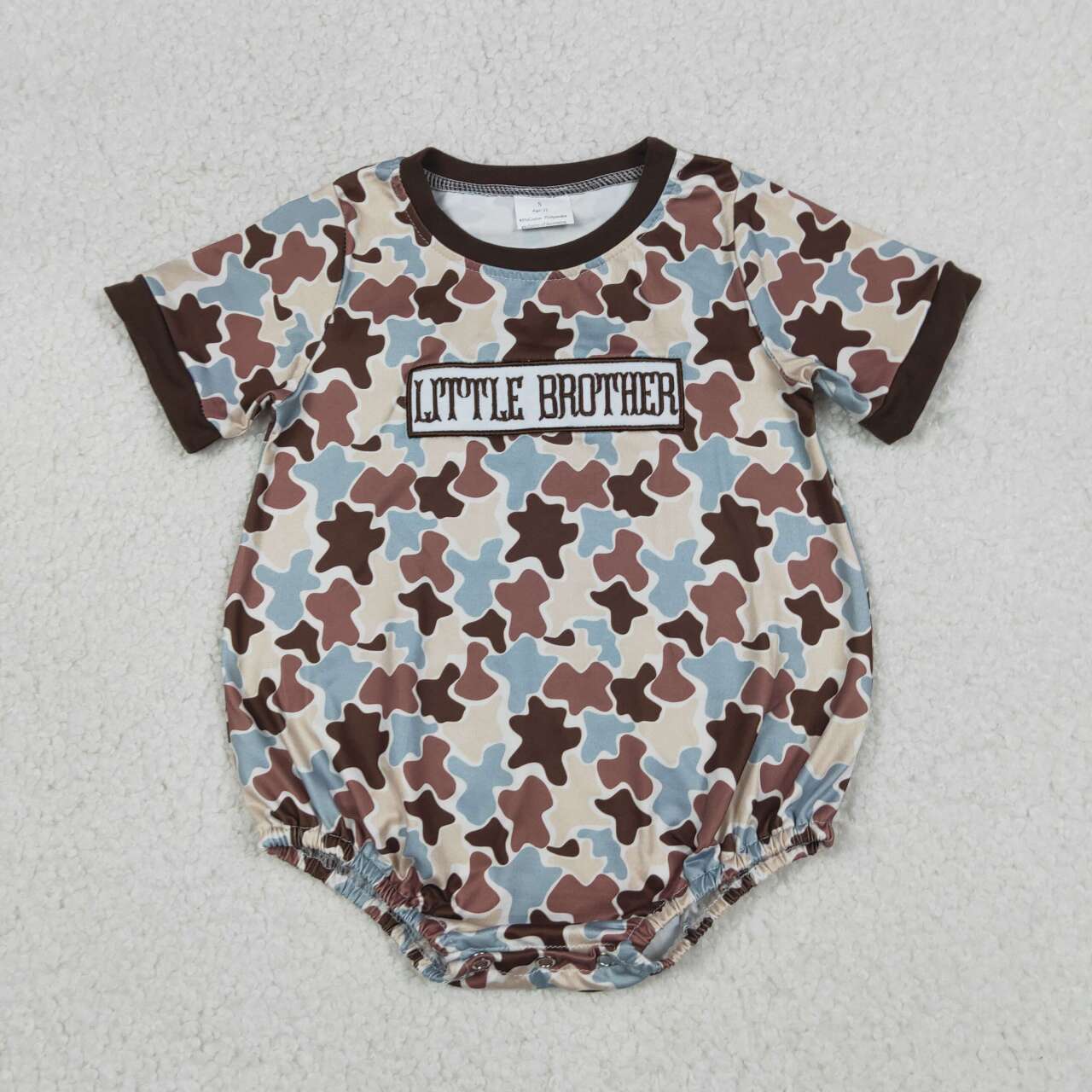 Little Brother Embroidery Camo baby romper SR3986
