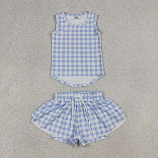 Blue Plaid athletic Set GSSO3479
