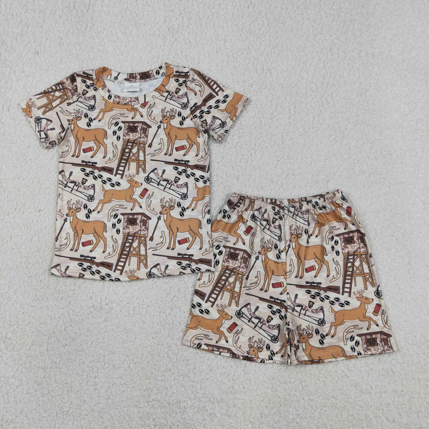 Hunting Deer Short Sleeve Boy Set BSSO1559