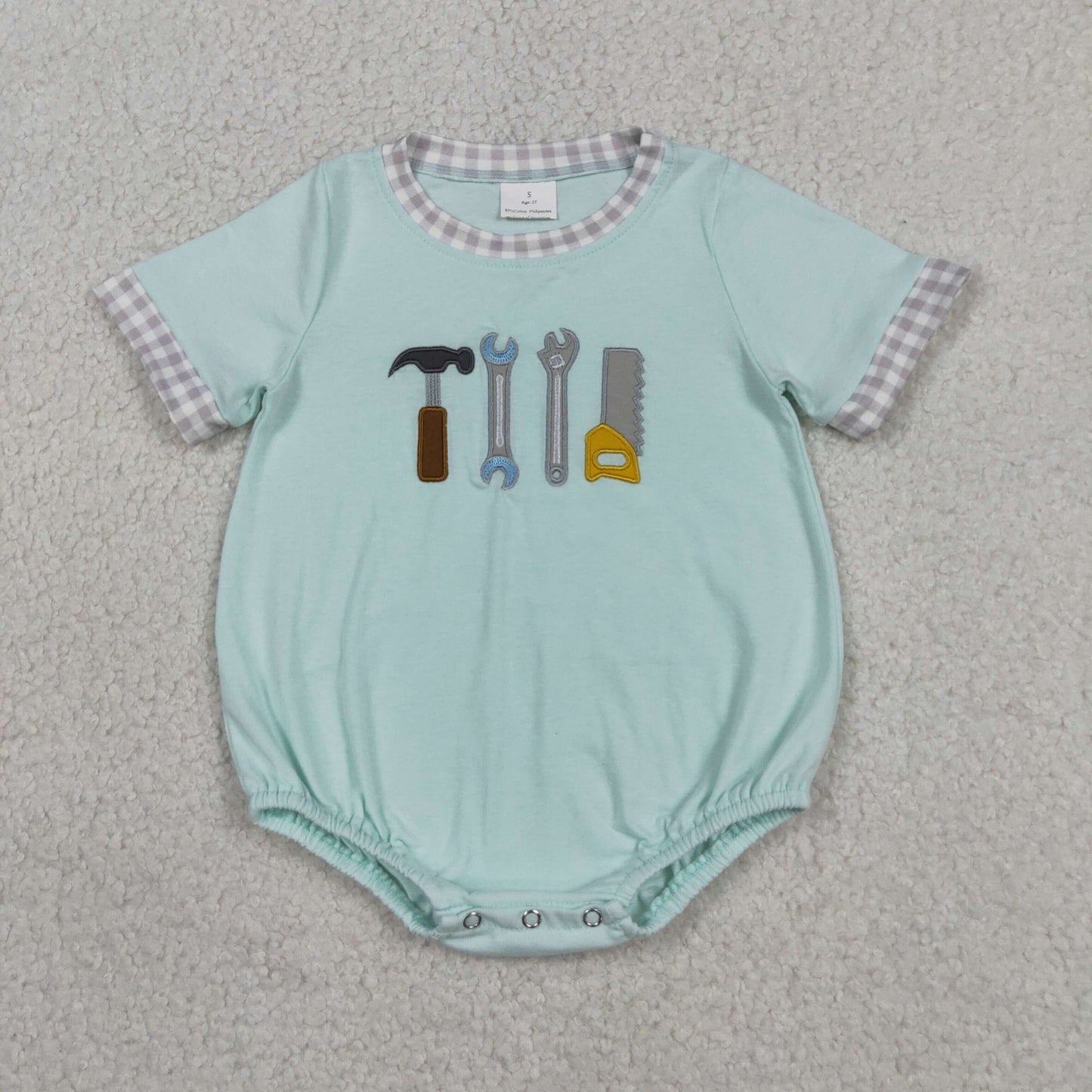 Summer Tool Embroidery Baby Romper SR3541