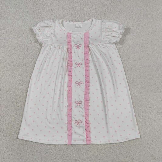 Summer Embroidered Bow Girls Dress GSD3312