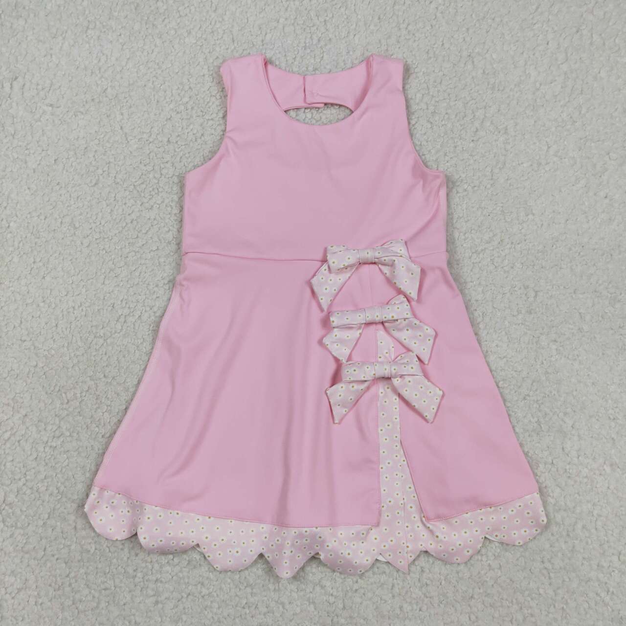Athletic Pink Bow Girls Dress GSD3315