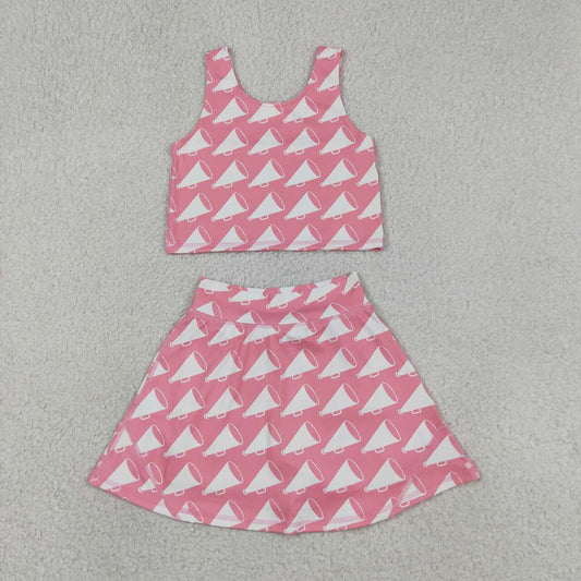 athletic Pink cheer girls skort set GSD1467