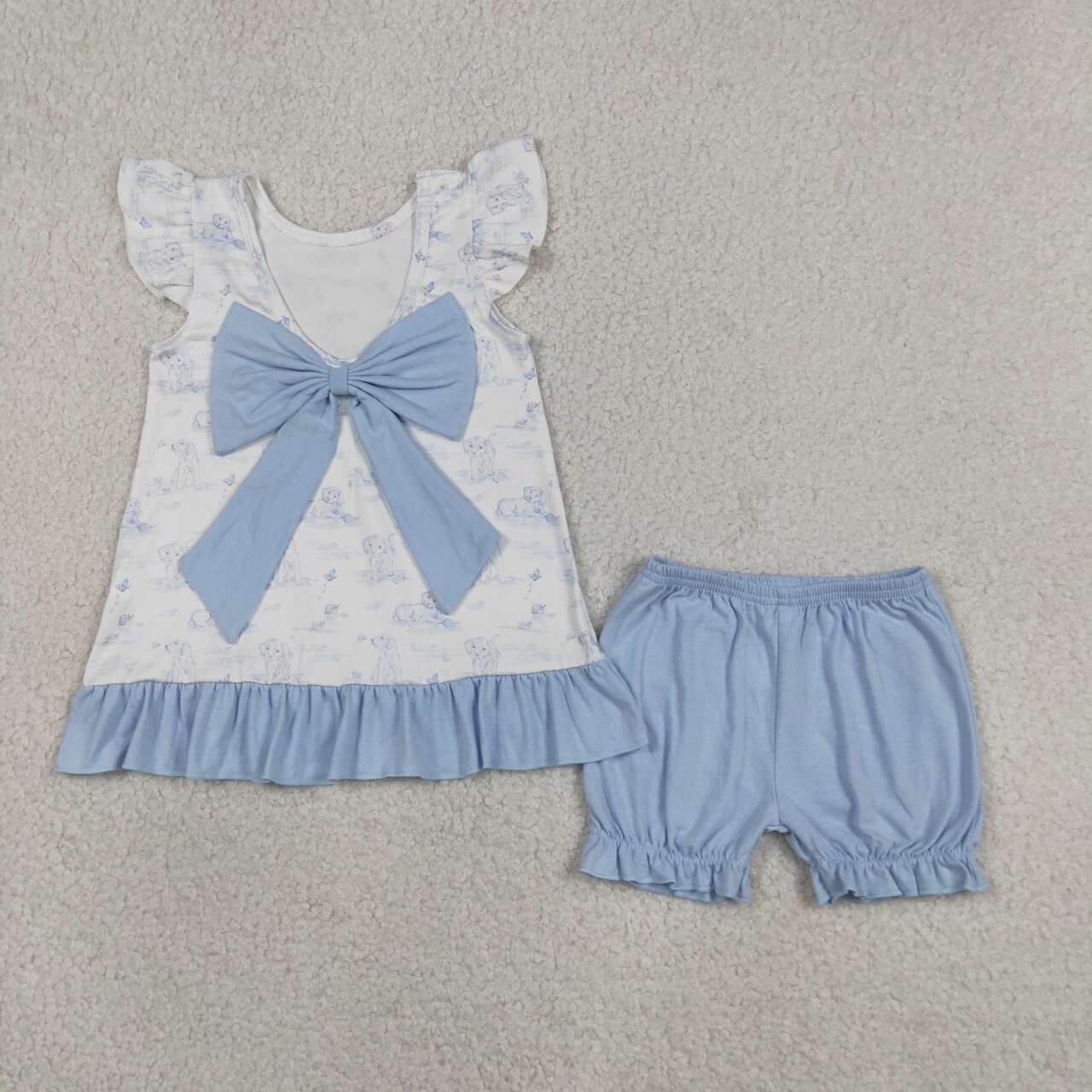 Summer Blue Dog Girls Set GSSO3061