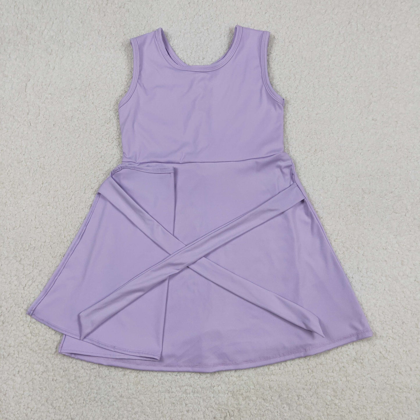 Athletic Purple Sleeveless Girls Dress GSD3881