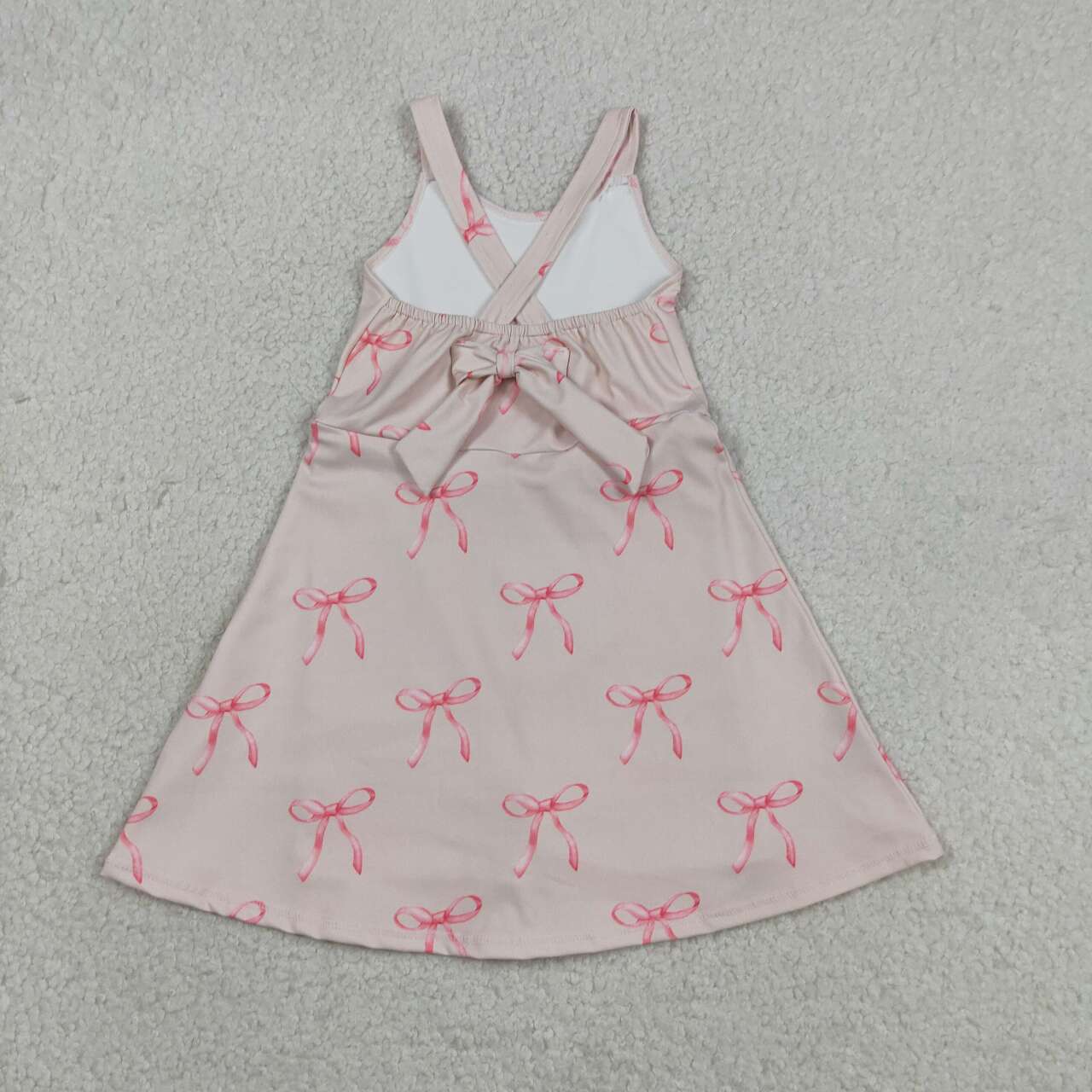 Athletic Bow Sleeveless Girls Dress GSD3421
