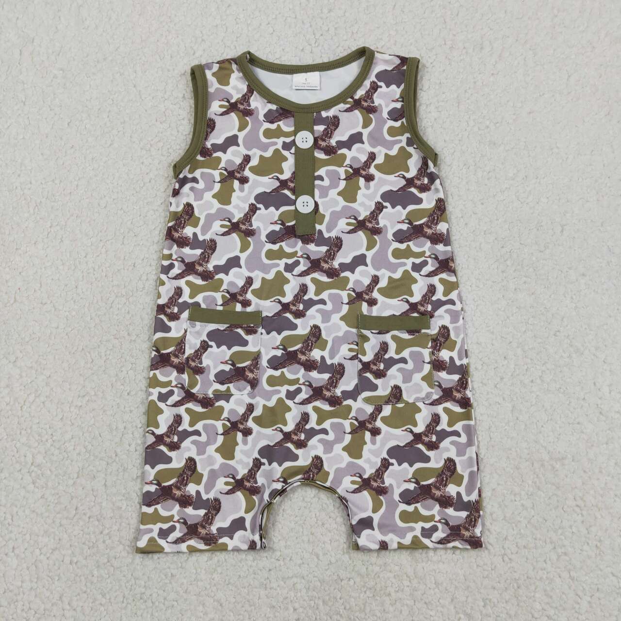 Camouflage Sleeveless Print Baby Romper SR3946