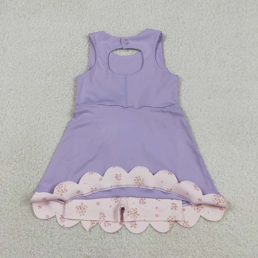 Athletic Purple Bow Girls Dress GSD3317