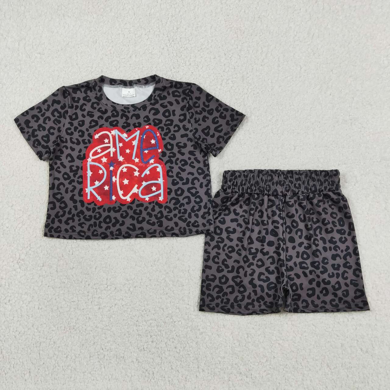 Summer Leopard short sleeve Kids Set GSSO2576