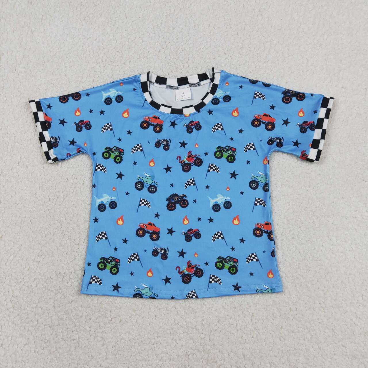 Car print short sleeve Boy Top BT1496