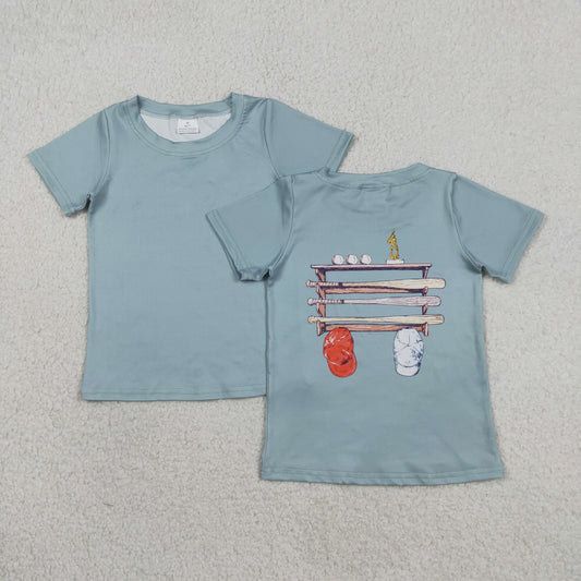 Baseball print short sleeve Shirt BT762