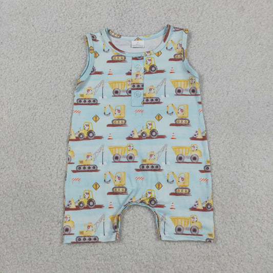 excavator Print Baby Romper SR3085